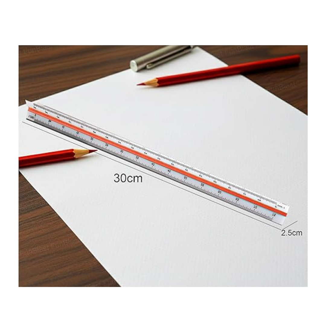 Ub Collection Multi Side Scale 30 cm Recommended for 5+ Years Random Colour as per Availability