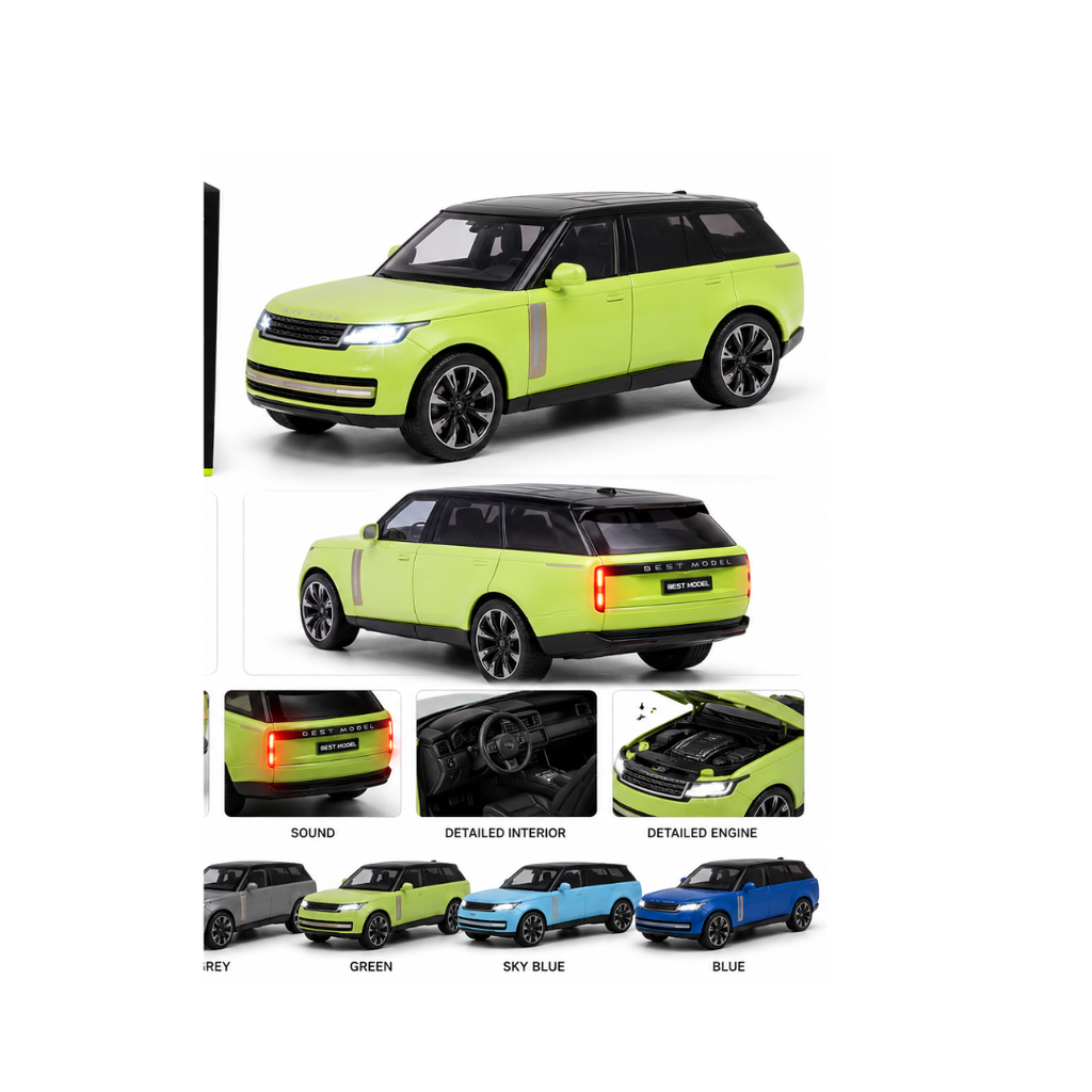 Toy Rush Best Model SUV Die-Cast Car 1:24 Scale Pull Back Toy with Light & Sound (Color as per Availability) | Ages 3+