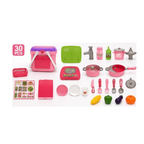 Toy Rush 2-in-1 Portable Kitchen Play Set (30 Pieces) (3Years+)