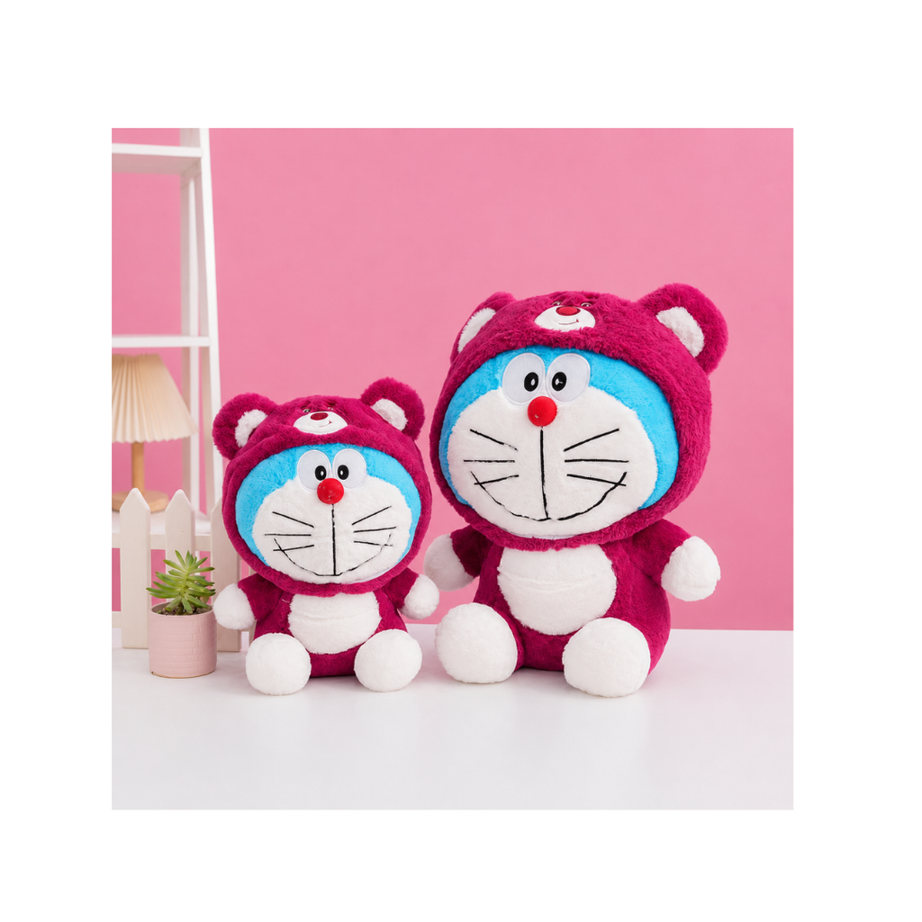 Rolex Doraemon in Lotso Bear Hoodie Plush Toy 3-12 Years
