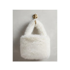 Fluffy Faux Fur Mini Tote Bag for Women & Girls - Soft Bucket Style