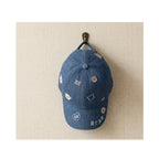 Kids Denim Baseball Cap - Embroidered Bear Patch, Boys & Girls