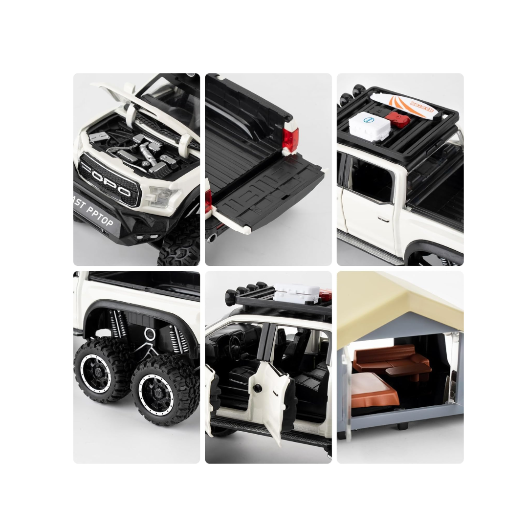 6-Channel Die-Cast Construction Dump Truck Toy Set with Accessories (1:27 Scale)