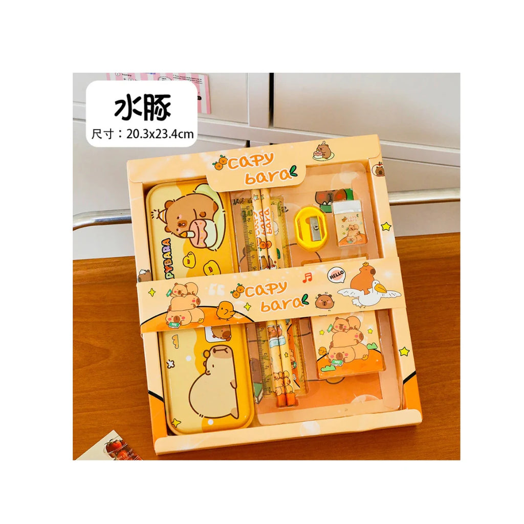 Kawaii Stationery Gift Set - Pencils, Eraser, Ruler & Fun Accessories