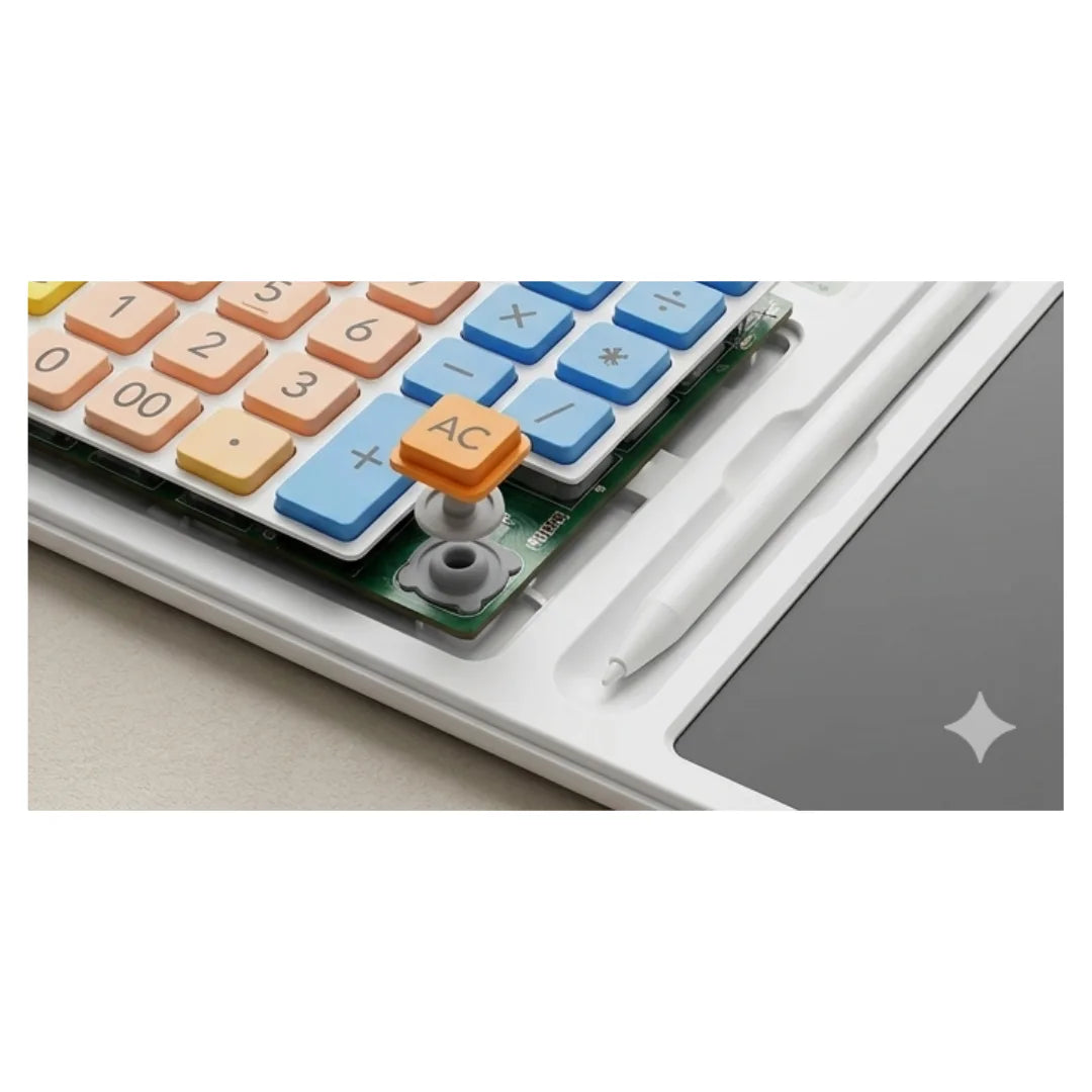 2-in-1 Calculator with LCD Writing Pad - 12-Digit Functional E-Notepad