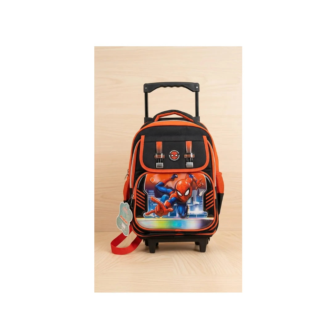 Captain America Trolley School Bag - 16 Inch Rolling Backpack for Kids