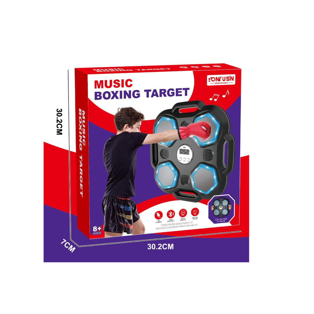 JB Implex Smart Bluetooth Music Boxing Target Machine with LED Light-Up Punch Pads, Digital Display & Boxing Gloves (8+ Years)