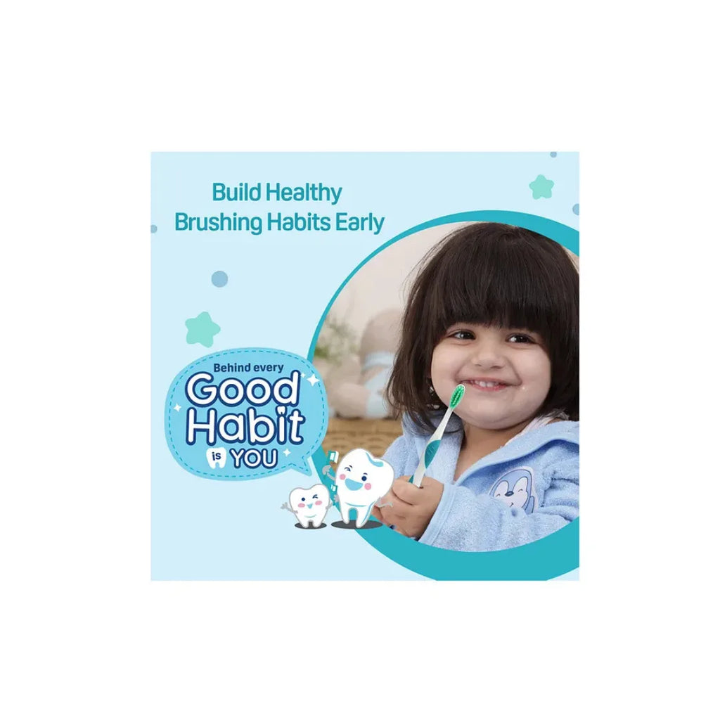 Pigeon Kids Toothbrush with free Tooothpaste, Soft Rounded Bristles Baby & Kids Toothbrush with Easy-Grip Handle, BPA-Free Child-Safe Material, Gentle Oral Care Toothbrush for Toddlers & Growing Kids (2 Years+)