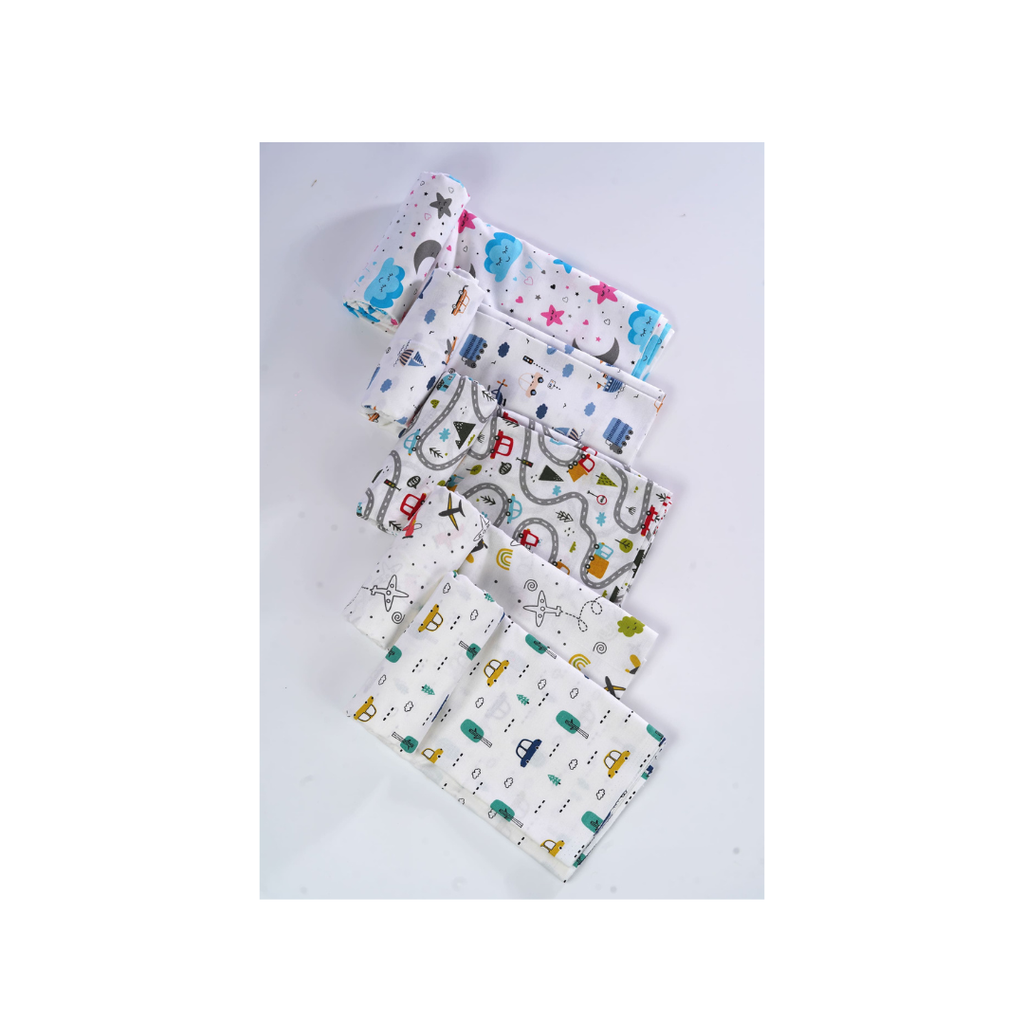 Cradle Factorey Twill Print Medium Cradle Cloth, Printed Cradle Cover, Random Colour as per Availability, Suitable for Babies 0 to 12 Months