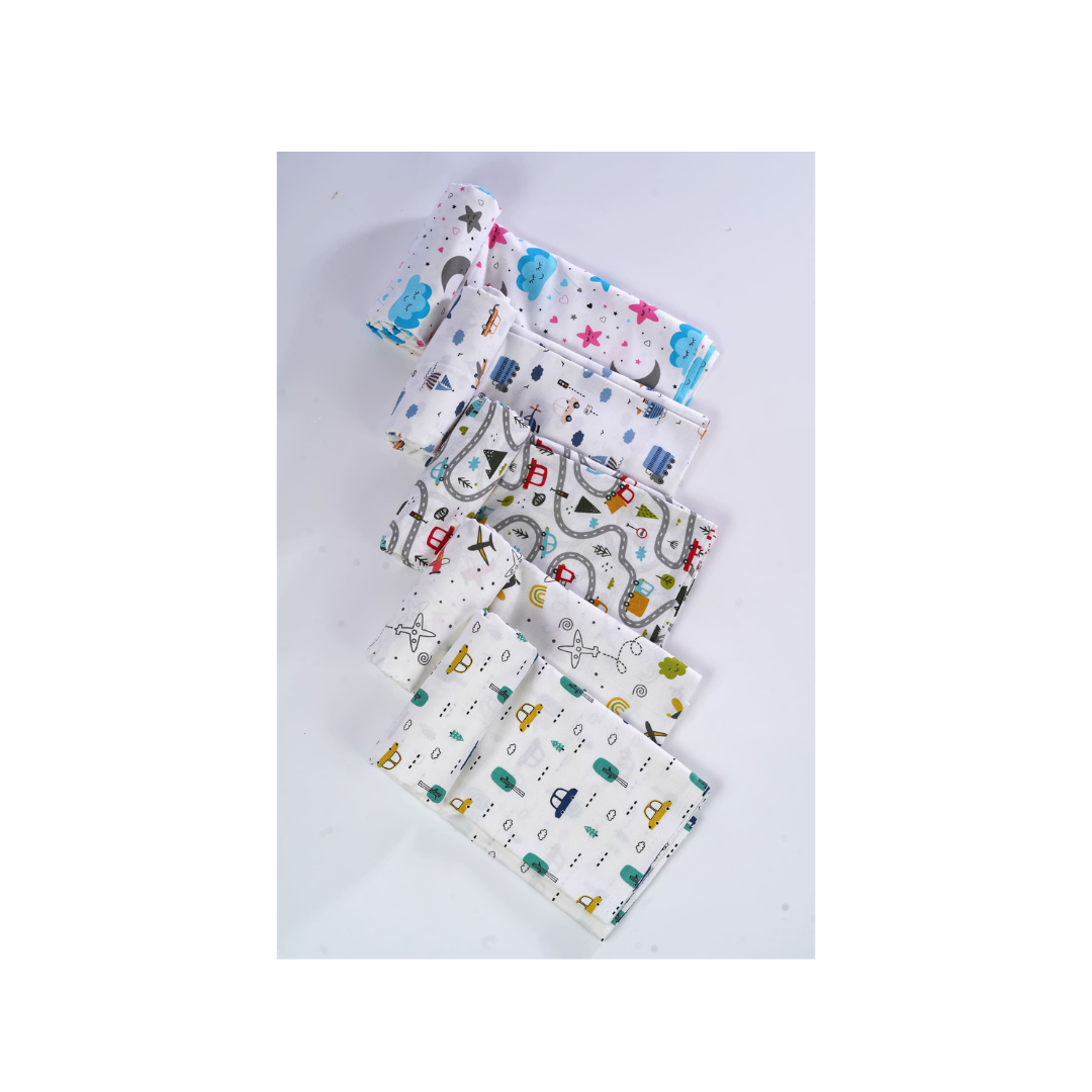 Cradle Factorey Twill Print Medium Cradle Cloth, Printed Cradle Cover, Random Colour as per Availability, Suitable for Babies 0 to 12 Months