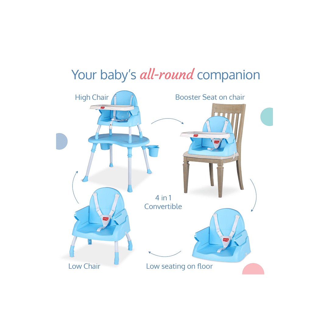 LuvLap Room Decors LuvLap 4 in 1 Convertible Baby High Chair For Kids