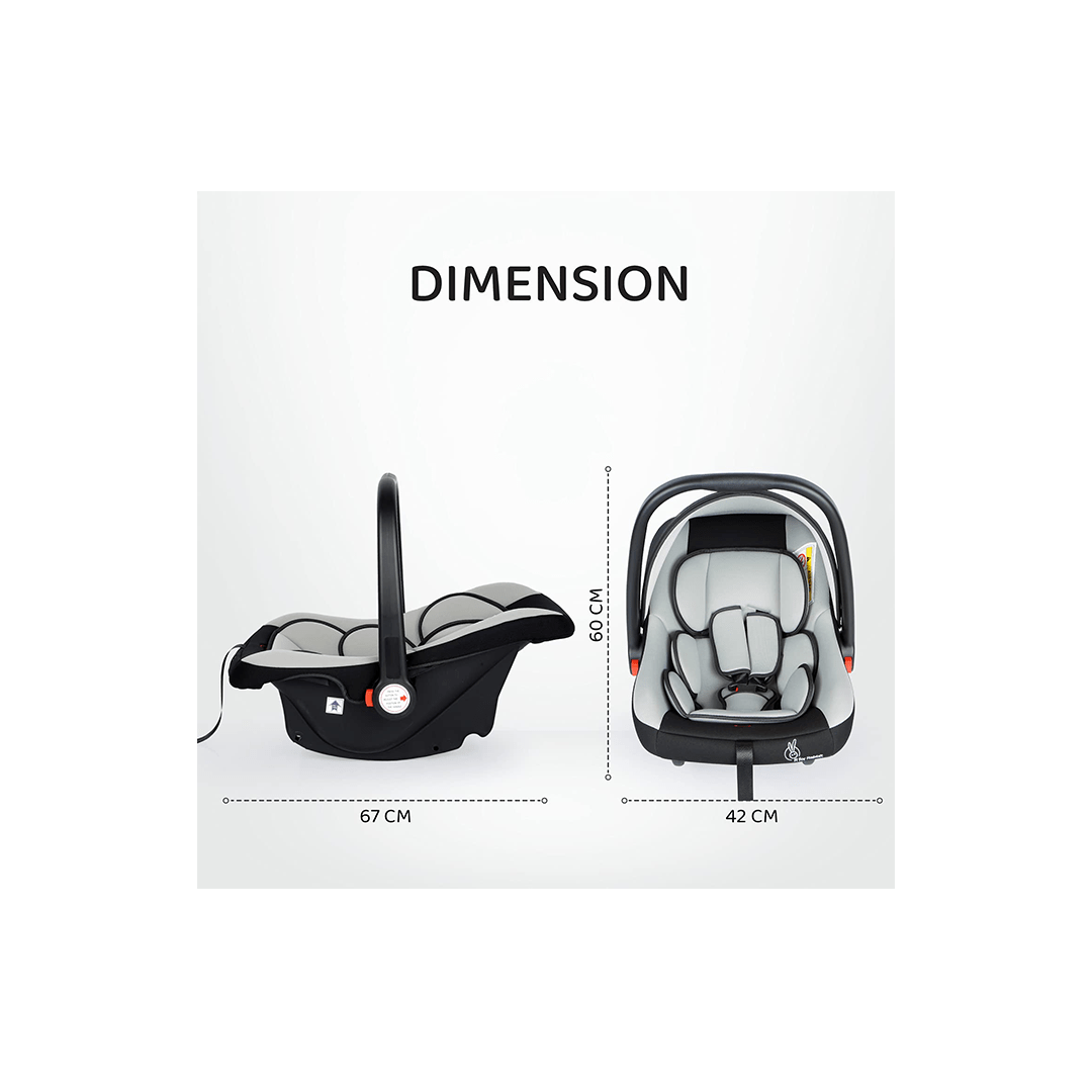 R for Rabbit Other Gears R for Rabbit Picaboo 4 in 1 Multipurpose Baby Carry Cot Cum Car Seat, Removable & Washable Cover, 3 Point Safety Belt, 4 position handle adjustment (0 - 15 Months)