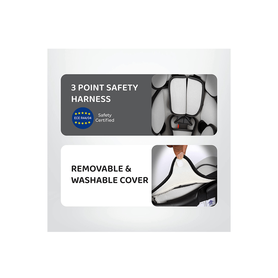 R for Rabbit Other Gears R for Rabbit Picaboo 4 in 1 Multipurpose Baby Carry Cot Cum Car Seat, Removable & Washable Cover, 3 Point Safety Belt, 4 position handle adjustment (0 - 15 Months)