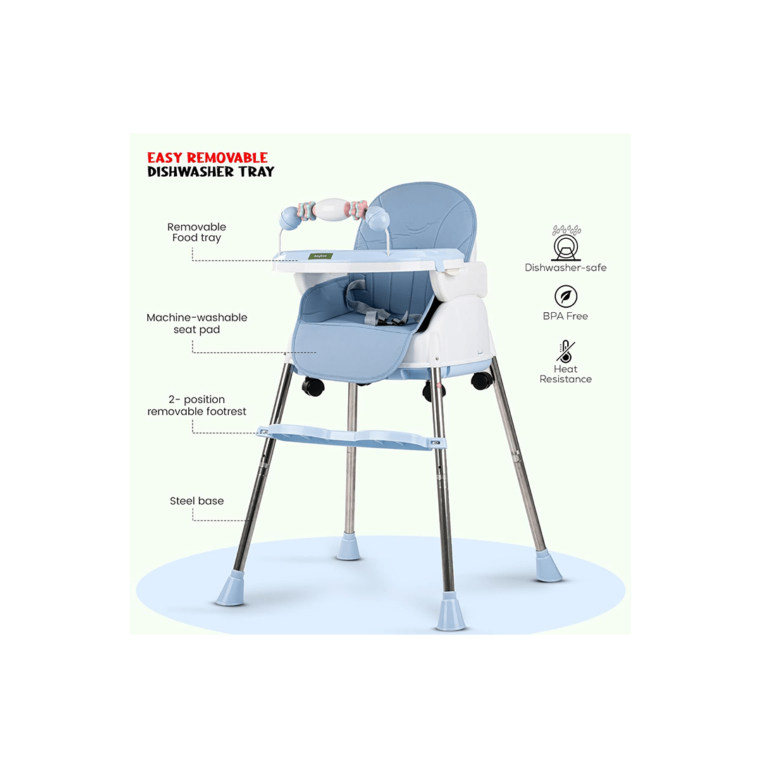 Baybee Other Gears Baybee 4 in 1 Nora Convertible High Chair for kids with Adjustable Height, Safety Belt and Cushion