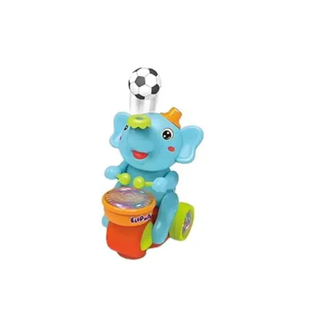 Elephant Musician Toy Walking Drum Playing with 2 Ball Electric Toys for Kids 3-14 Years