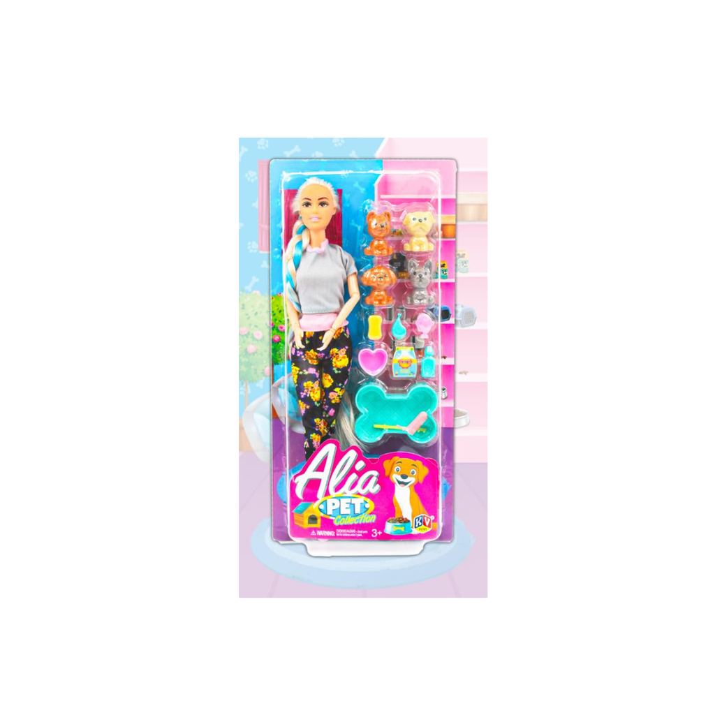 JUGU Alia Doll Set, Ultimate Doll Collection, Pet Lover Theme Sets with Pets and Other Accessories