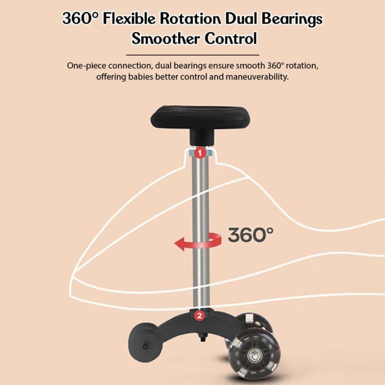 Kids Swing Car With 360 Steering Lights & Music Safe & Sturdy Twist Toy