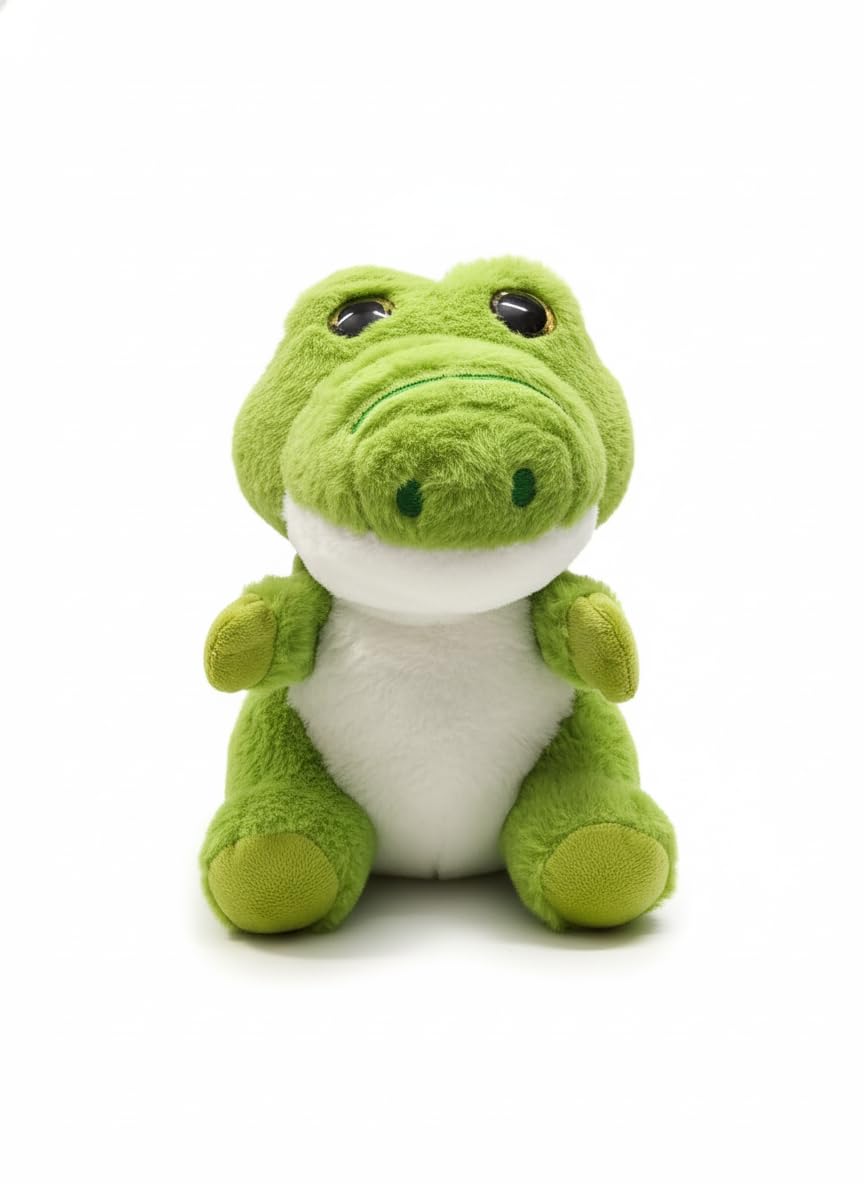 Green Crocodile Plush Toy | Soft Realistic Alligator Stuffed Animal for Kids, Cuddly Toy & Gift