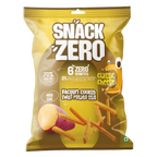 Snack Zero sweet potato stix classic cheese bag, yellow pack with cheese branding.