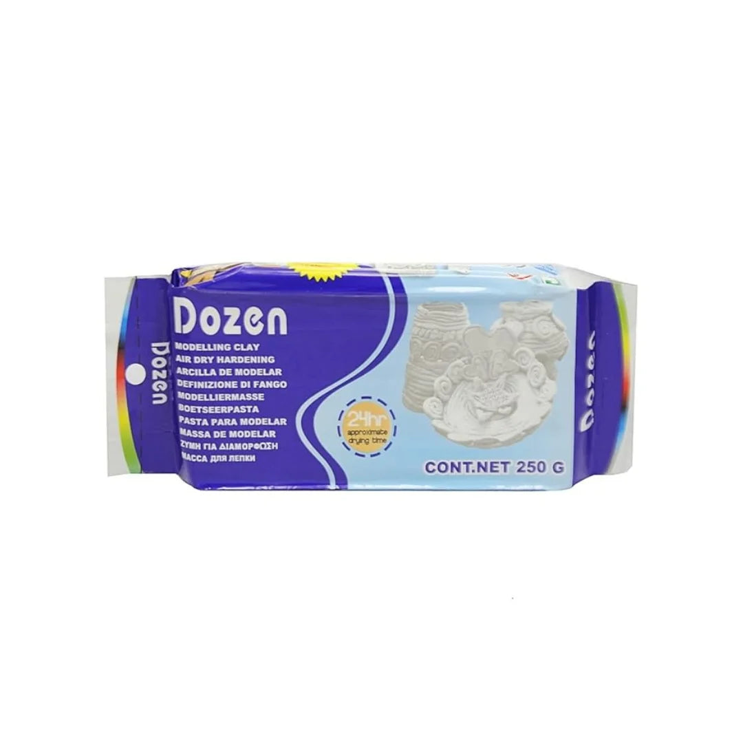 White Air Dry Clay 250g - Non-Toxic Modelling Clay for Kids, Art & School