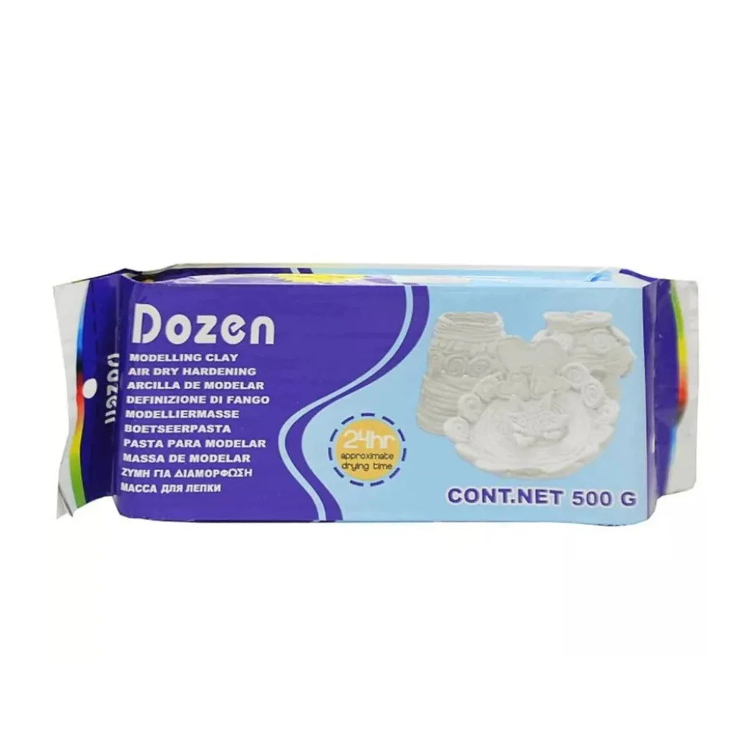 White Air Dry Clay 500g - Non-Toxic Modelling Clay for Kids, Art & School