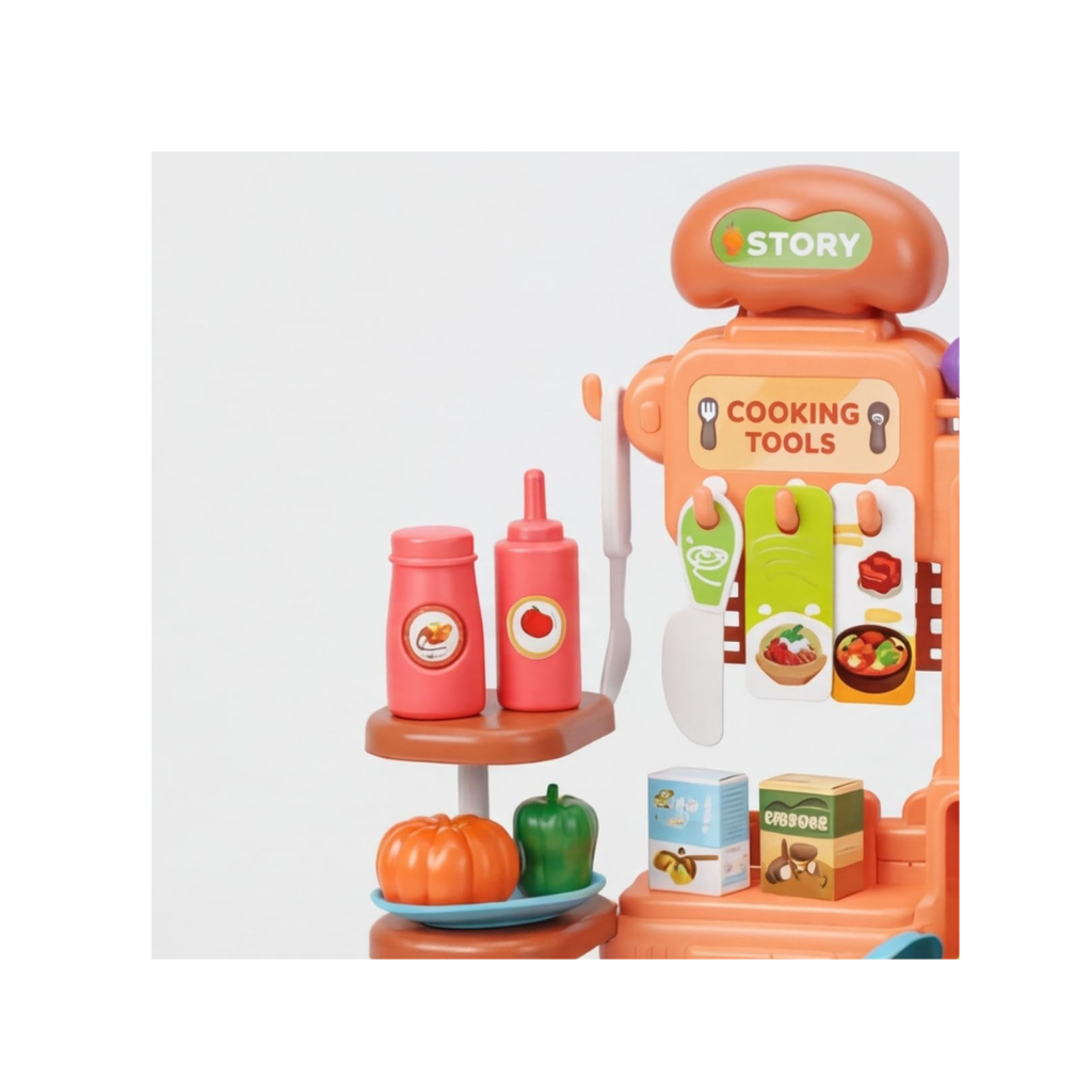 Mini Chef Toy Kitchen Set with 46 Pieces by Maxi Toys (Ages 3+)