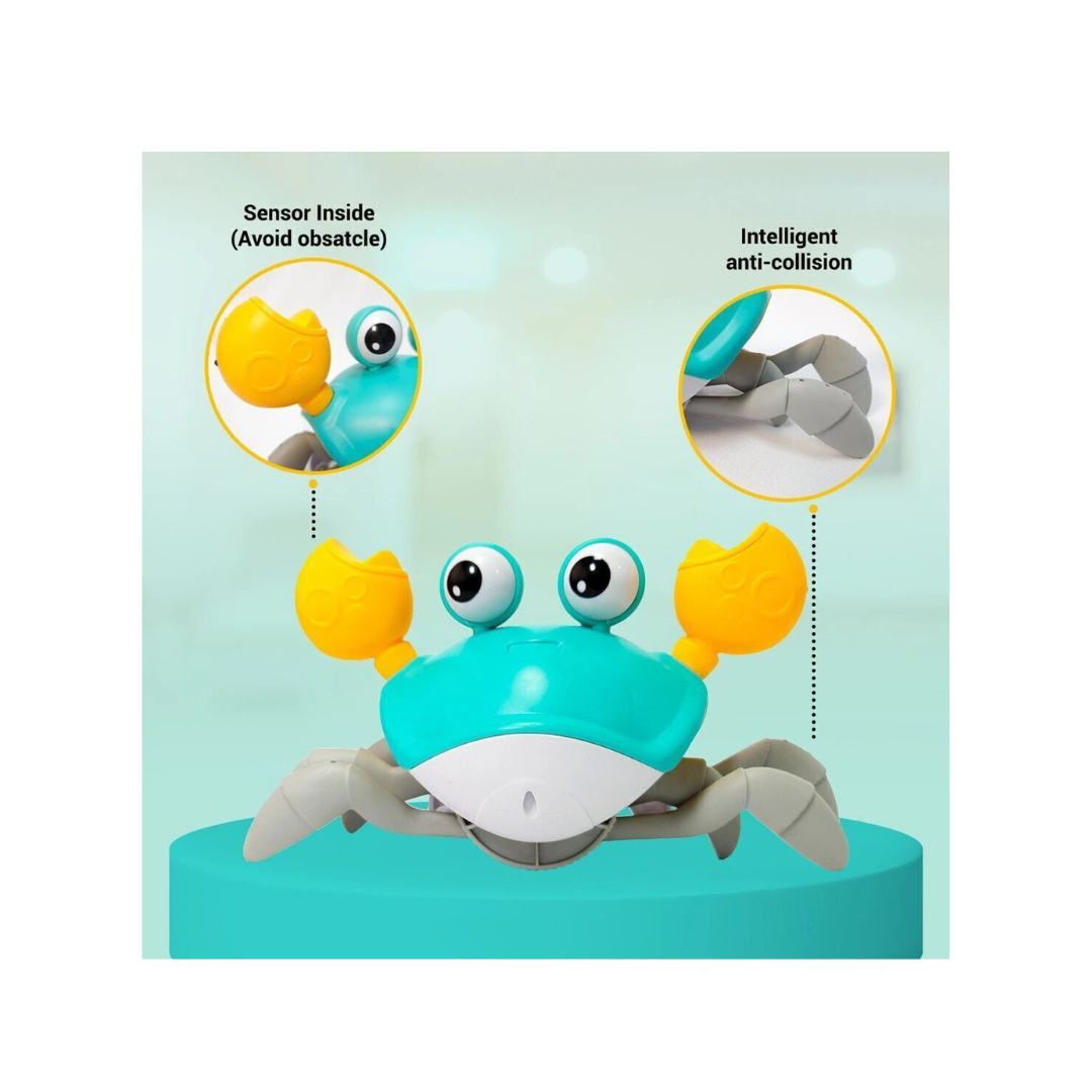 Toy Gallery Induction Electric Crawling Crab Toy with Light & Sound (3+ Years)