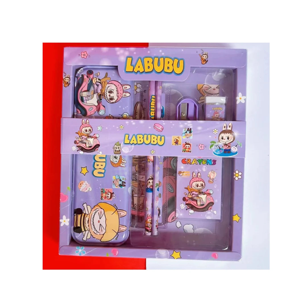 Kawaii Stationery Gift Set - Pencils, Eraser, Ruler & Fun Accessories