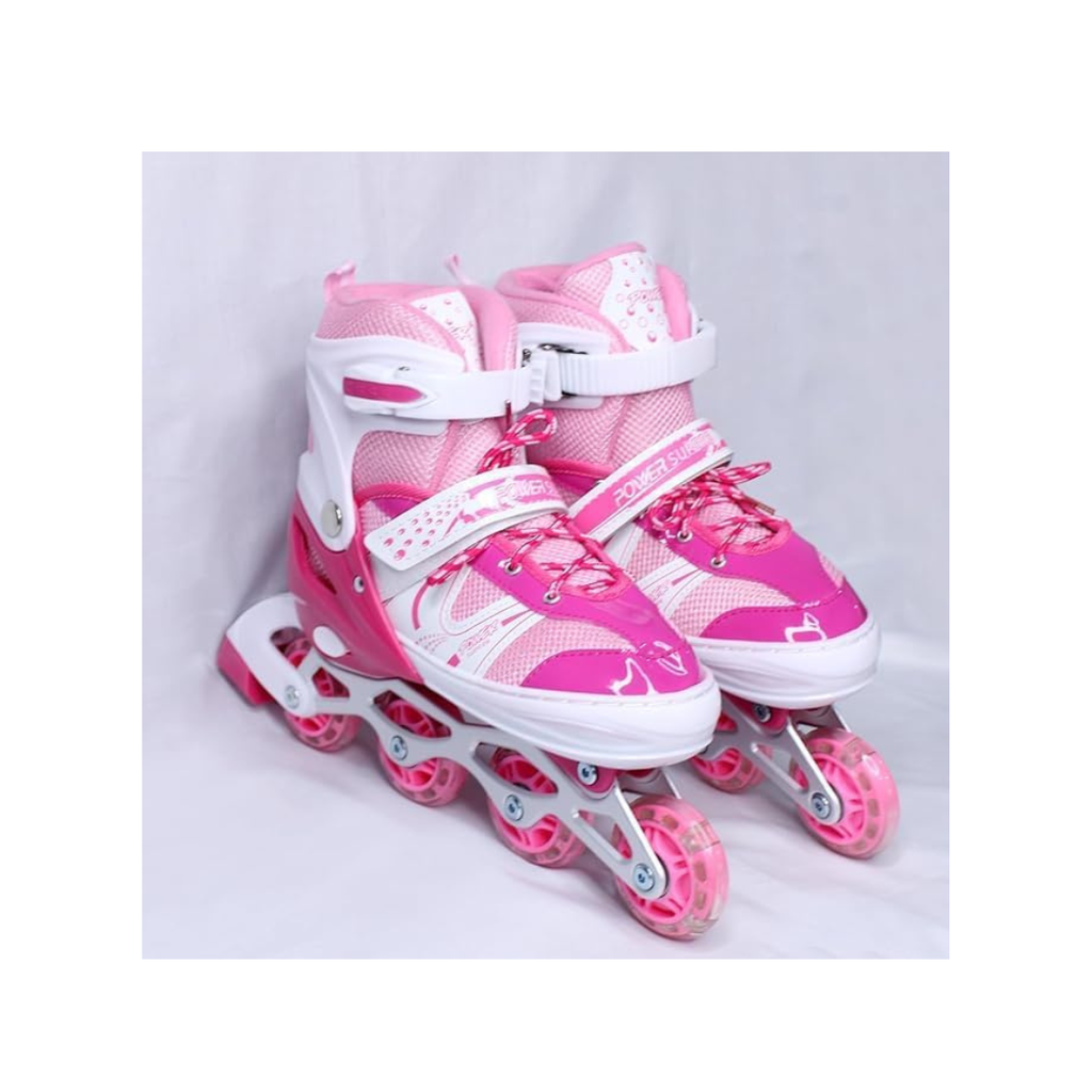 JB Impex Powerline Adjustable Inline Skating Shoes Medium Size Age 11 to 15 Years