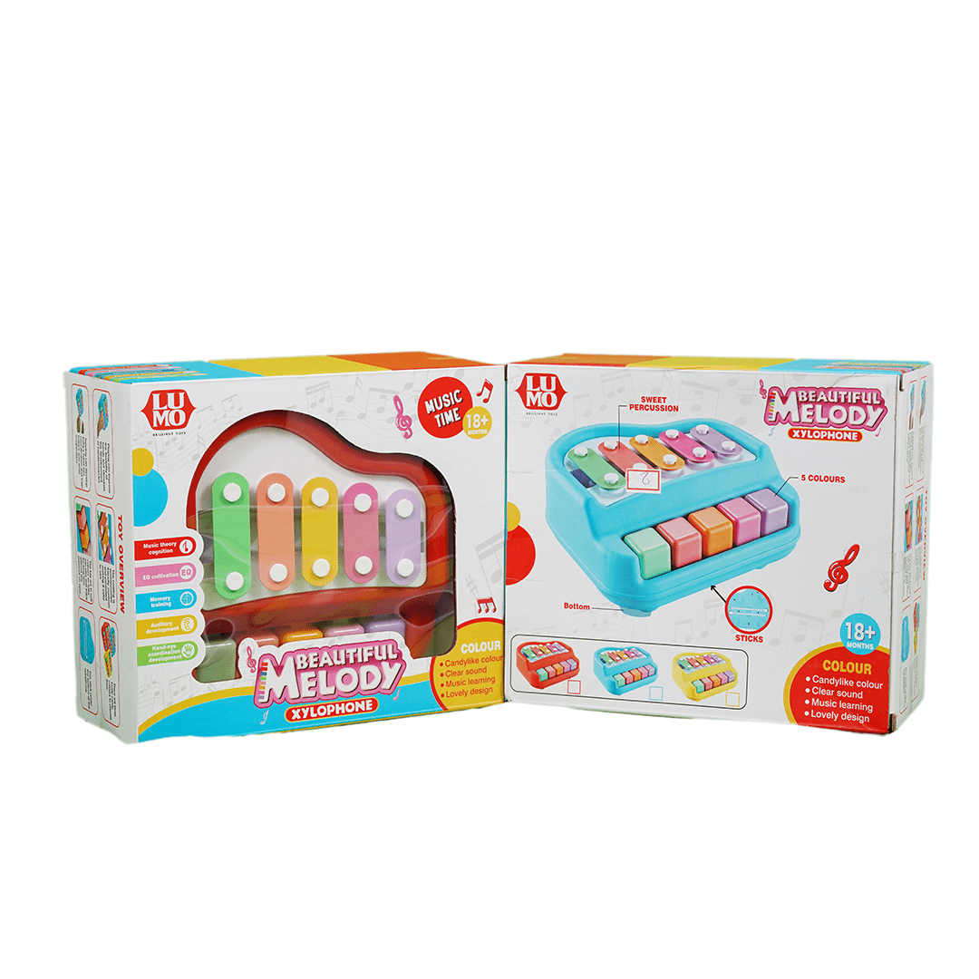 Baan Toys Toys Baan Toys Xylophone Cum Piano with 5 Multicolored Keys (18 Months+)