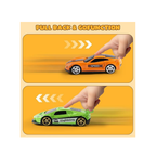 Alloy Die-Cast Sports Car Set with Pull Back Action (4 Pieces)