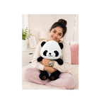 Rolex Cute Panda Plush Toy with Green Eyes & Pendant – Soft Stuffed Animal for Kids 3+ Years
