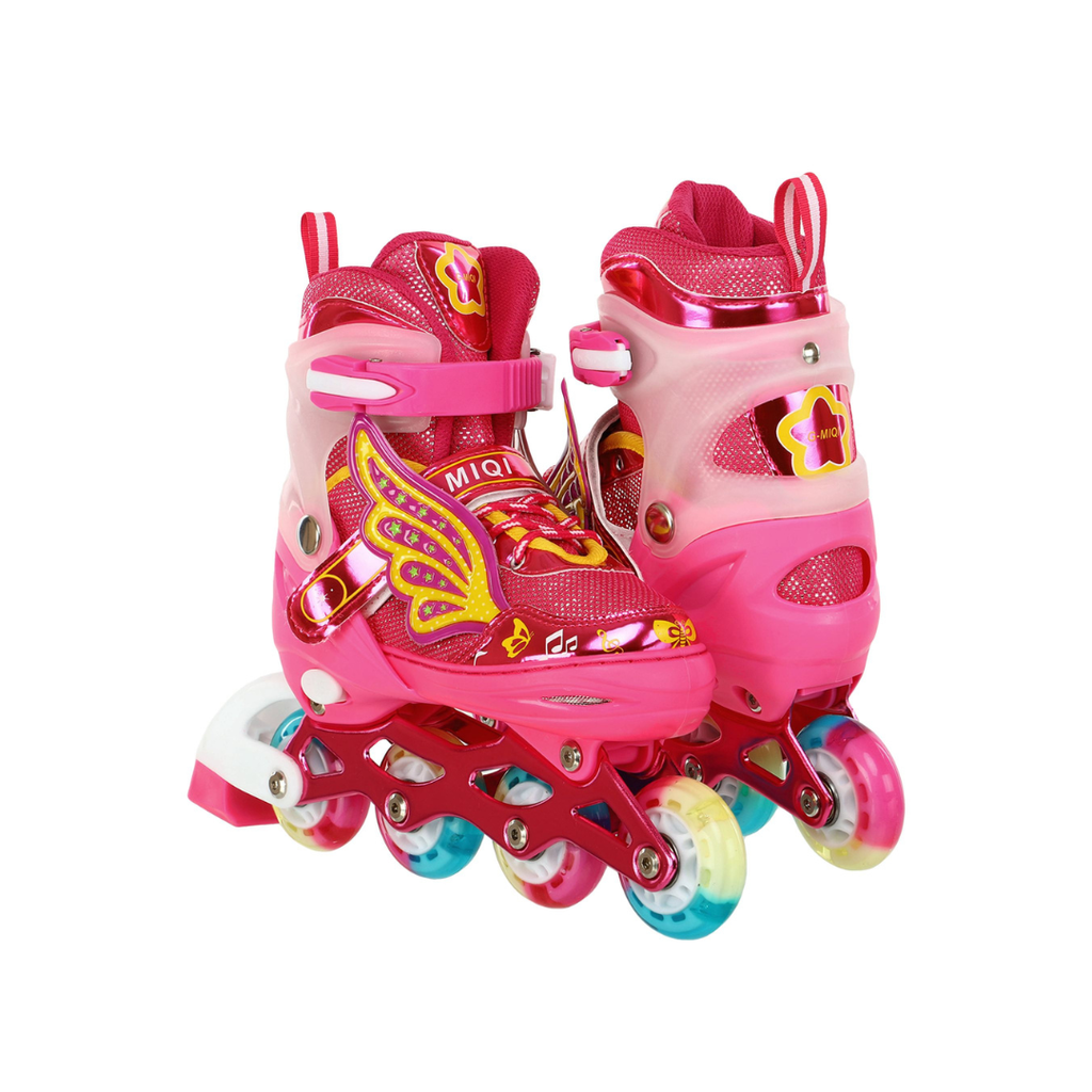 JB Impex Adjustable Kids Inline Skating Shoes (5+ Years) Random Colour as per Availability