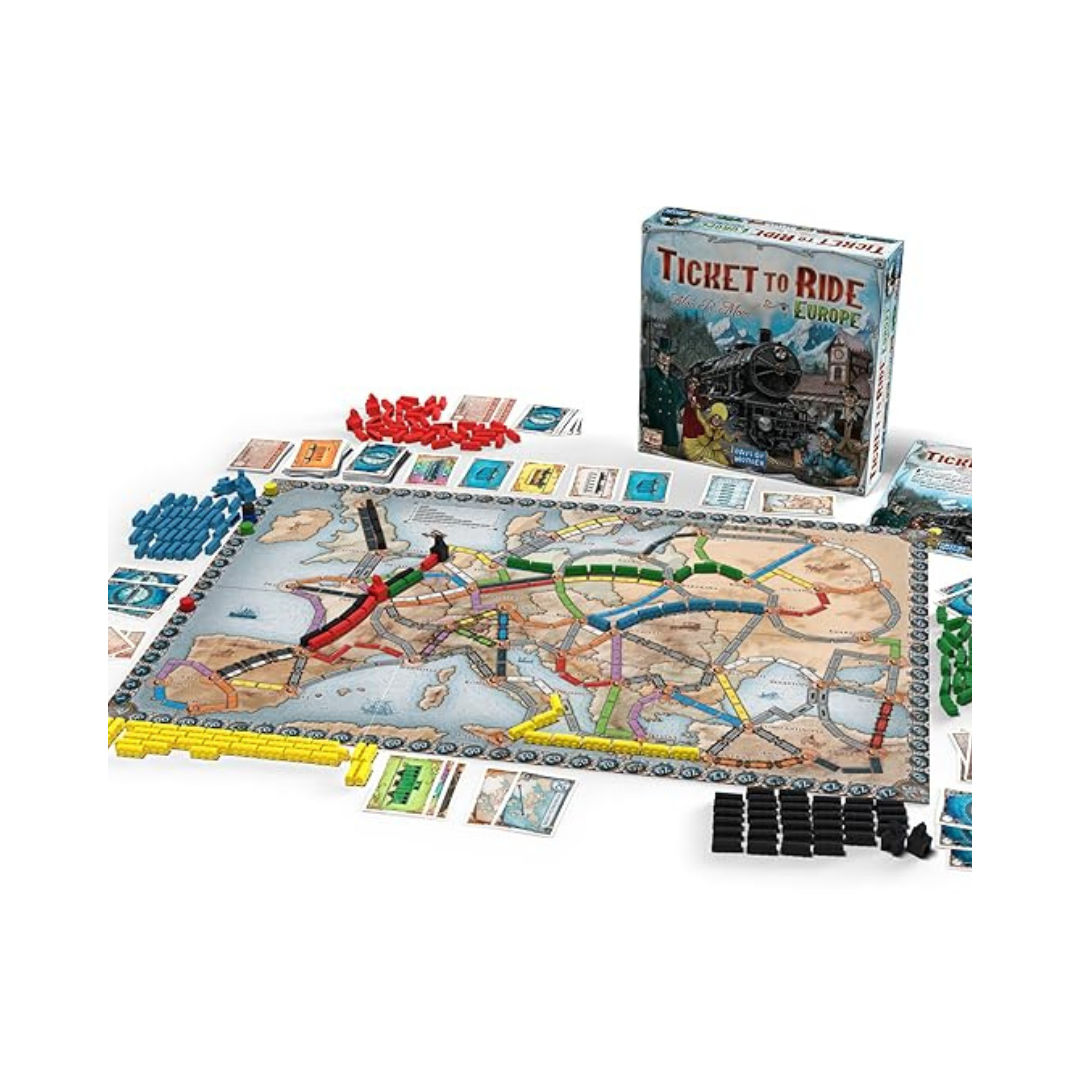 JB Impex Ticket to Ride Europe Board Game – Strategic Railway Adventure & Route-Building Family Board Game (8+ Years)