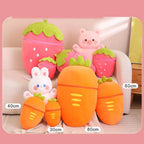 Rolex Fruit Rabbit Plush Toy – Soft Stuffed Bunny & Fruit Cushion for Kids (Colour & Design as per Availability) | Ages 3+