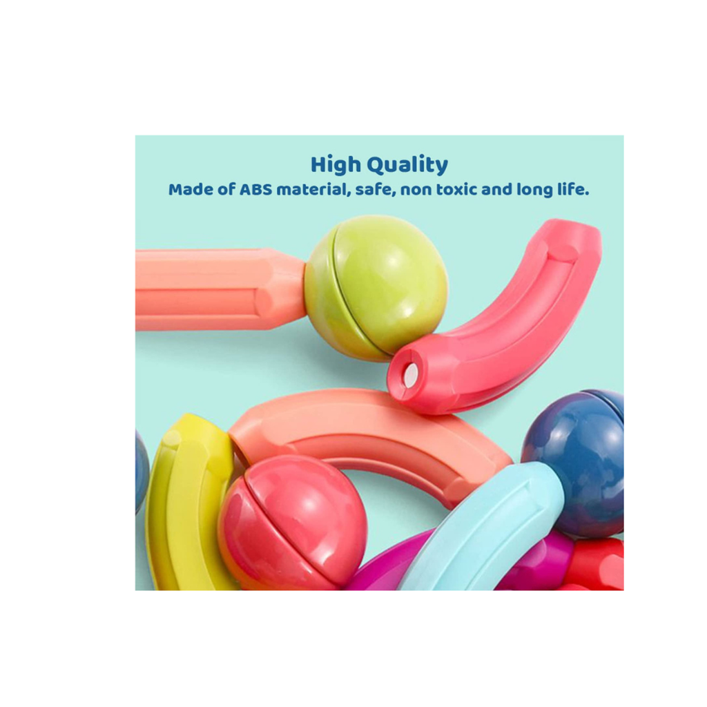 Jugnu Toys Glow-in-the-Dark Light Magnetic Sticks and Balls Building Blocks STEM Set (3+ Years)
