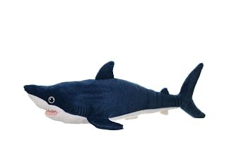 Wild Republic Cuddlekins Mako Shark Plush Toy for Kids | Soft Stuffed Ocean Animal Gift