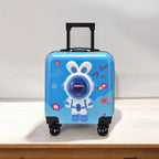 Kids 18-Inch Hard Shell Trolley Bag | 4-Wheel 360° Spinner Travel Luggage for Kids