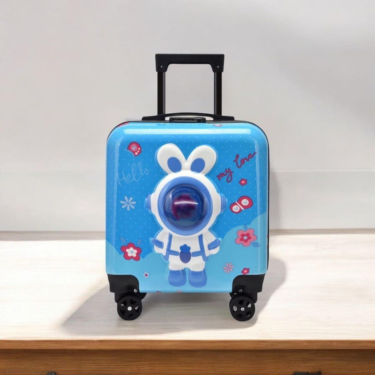 Kids 18-Inch Hard Shell Trolley Bag | 4-Wheel 360° Spinner Travel Luggage for Kids