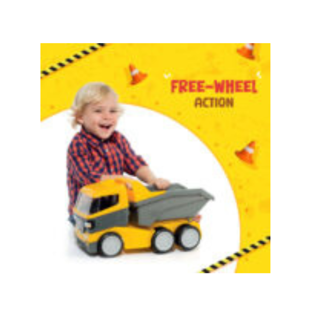 Funskool MOLTO Dumper Truck Toy, Construction Vehicle for Kids, Pretend Play Toy, Age 3+