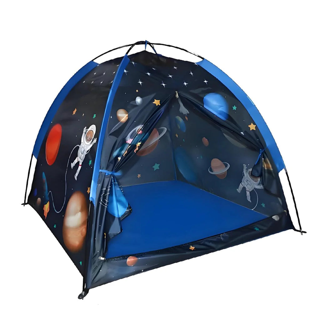 Foldable Indoor Play Tent House for Kids featuring Mesh Roof & Curtain Door 120x120x100cm
