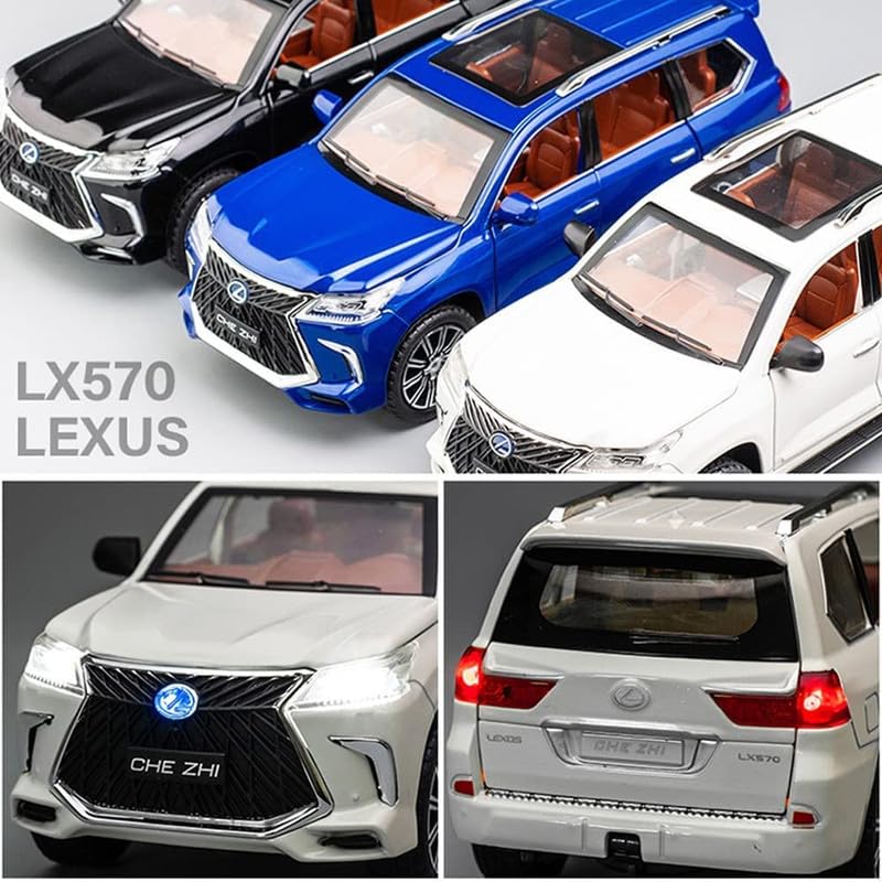 CCA 1:24 Lexus Lx570 SUV Die-Cast Car with Openable Hood & Doors, Toy Vehicle for Kids