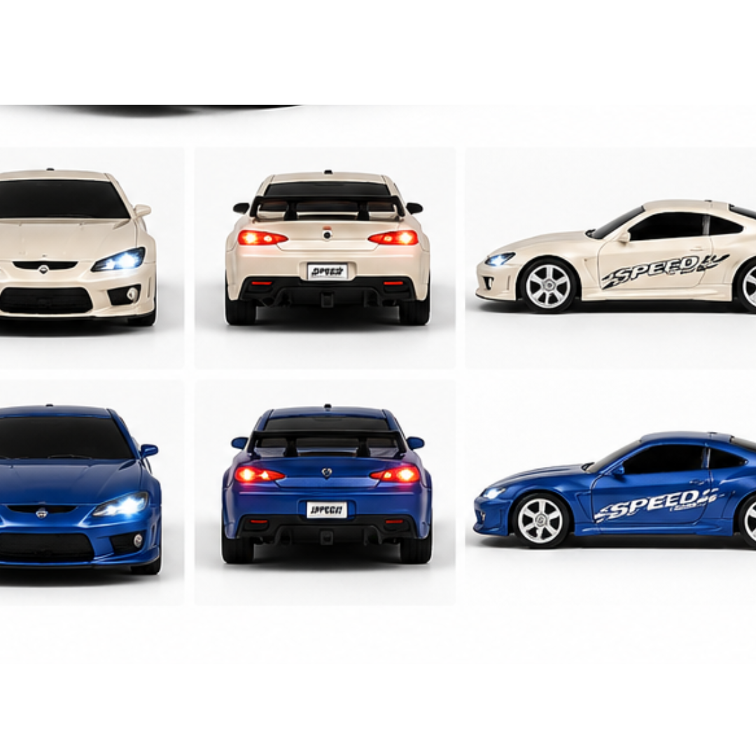 Desktop Drift Car 1:64 Scale 2.4GHz RC 4WD Mini Drift Car with Type-C Charging (Color as per Availability) | Ages 6+