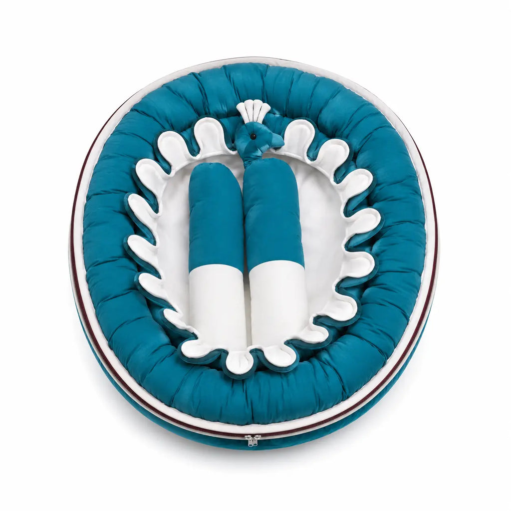 NEST ROUND BED WITH NET COZY (KAKKI&WHITE)
