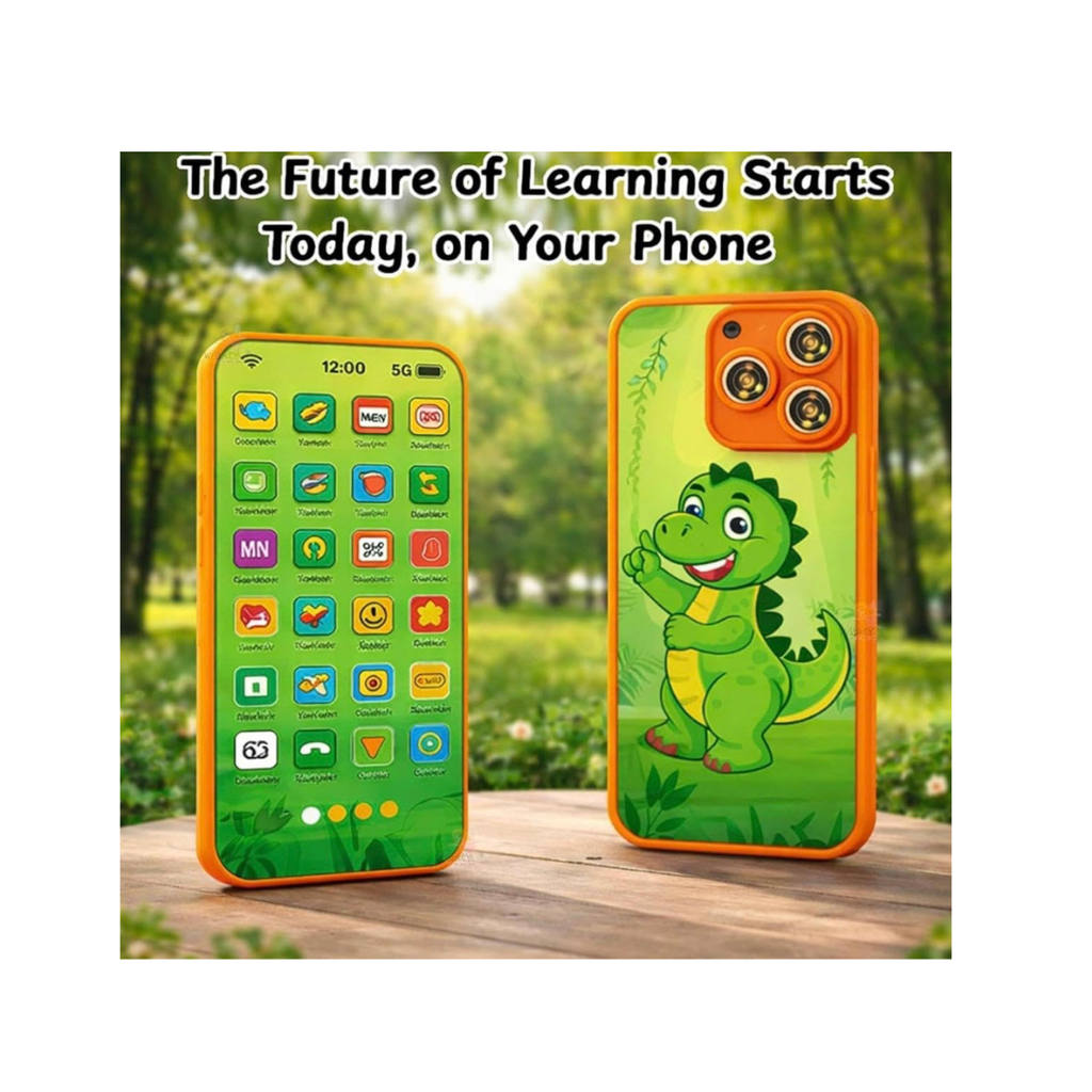 Educational Phone Toy – Type-C Rechargeable, 28 Learning Functions (English & Hindi)