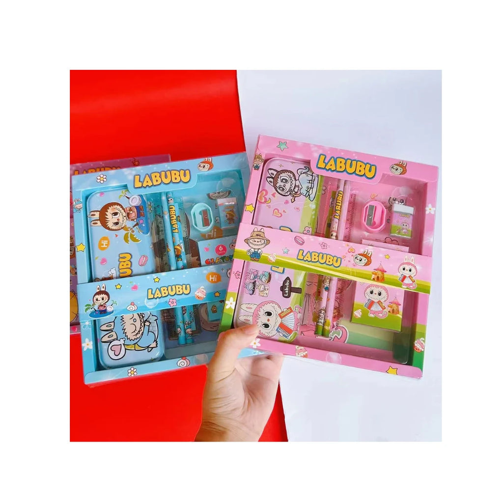 Kawaii Stationery Gift Set - Pencils, Eraser, Ruler & Fun Accessories