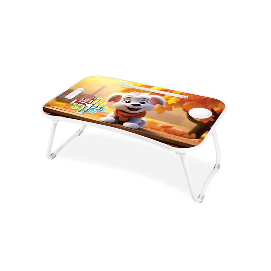 JB Impex Foldable Kids Study Table with Cup Holder and Tablet Holder (3+ Years) Random designs and Colour as per Availability