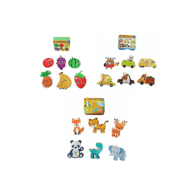 The Clever Clogs Toys The Clever Clogs 6 in 1 Tin Box Puzzle (2 Years+)