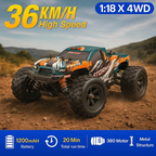 1:18 Scale 4WD Remote Control Car RC Car 2.4GHz Remote Control Monster Truck Outdoor & Indoor Play 4WD OFF-ROAD RC MONSTER TRUCK