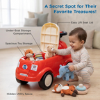 Mee Mee Mini Glider Kids Ride-On Car with LED Steering & Music, Foot-to-Floor Ride-On Toy with Storage, 360° Smooth Wheels, ISI Certified, Baby Ride-On Toy for Boys & Girls (1+ Years)